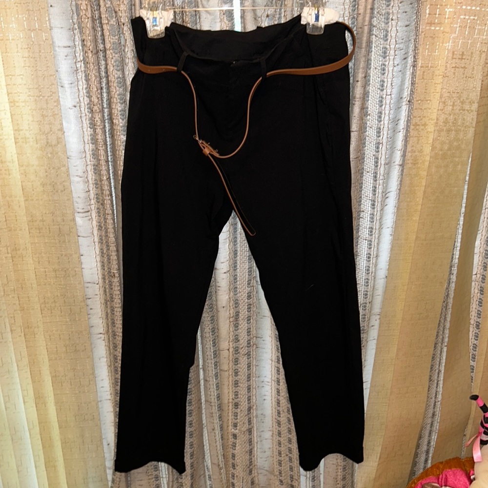 Women’s Black Khakis with Belt
